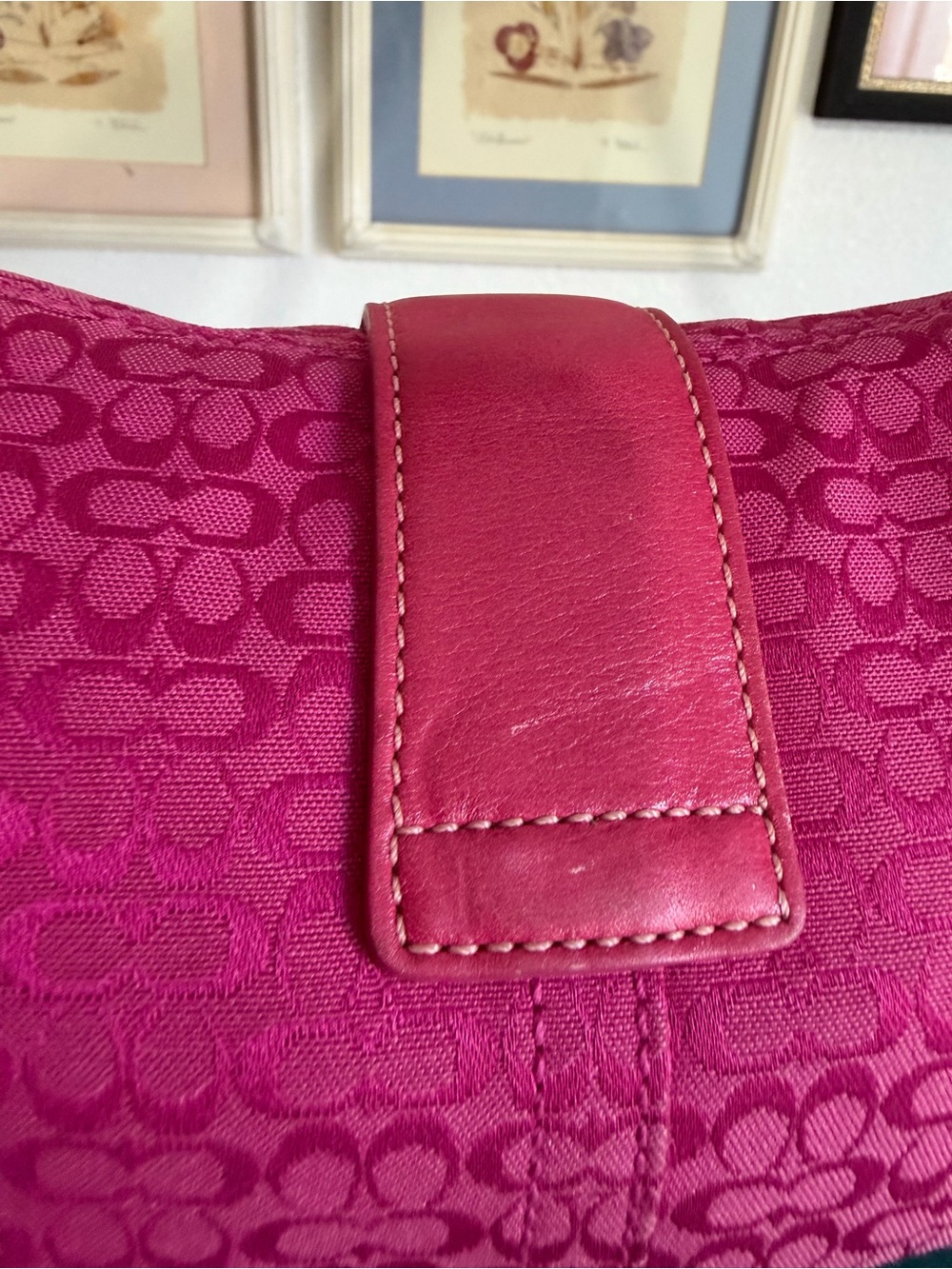 Coach 6818 Mini Soho Signature Canvas Buckle Shoulder Bag in Pink - Picture 15 of 17